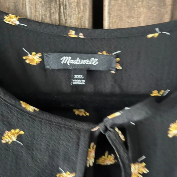Madewell Tie-Waist Mini Dress in French Daisies Size XXS - Picture 6 of 8